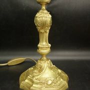 Paire de pieds de lampe style Louis XV - bronze doré
