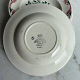 Set of 6 old soup plates from the French manufacturer LONGWY, Alsace model