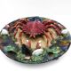 Pair of large wall plates Palissy Álvaro José Caldas da Rainha early 20th century