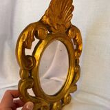 Miroir vintage en bois doré