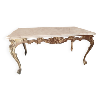 Louis xv style onyx coffee table
