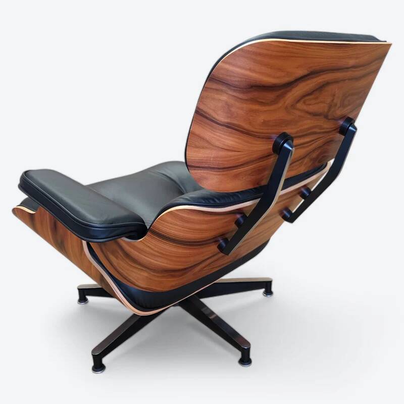 Black & Palisander Santos Herman Miller Original Eames Lounge Chair & Ottoman