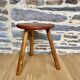 Old wooden farm stool