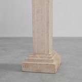 Mid-century console in beige stone, France 1960s