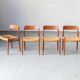 Set of 4 dning chairs 'Model 75' by Niels O. Moller