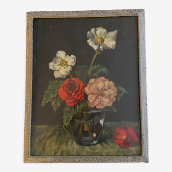 Vintage flower bouquet painting