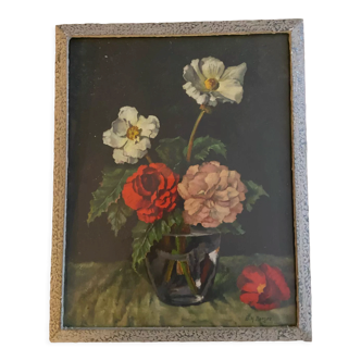 Vintage flower bouquet painting