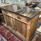 Parisian sideboard in walnut marble top