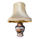 Porcelain lamp of bayeux floral decoration nineteenth with lampshade