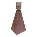 Pyramidal lamp base in Brussels porcelain with pink terrazzo effect