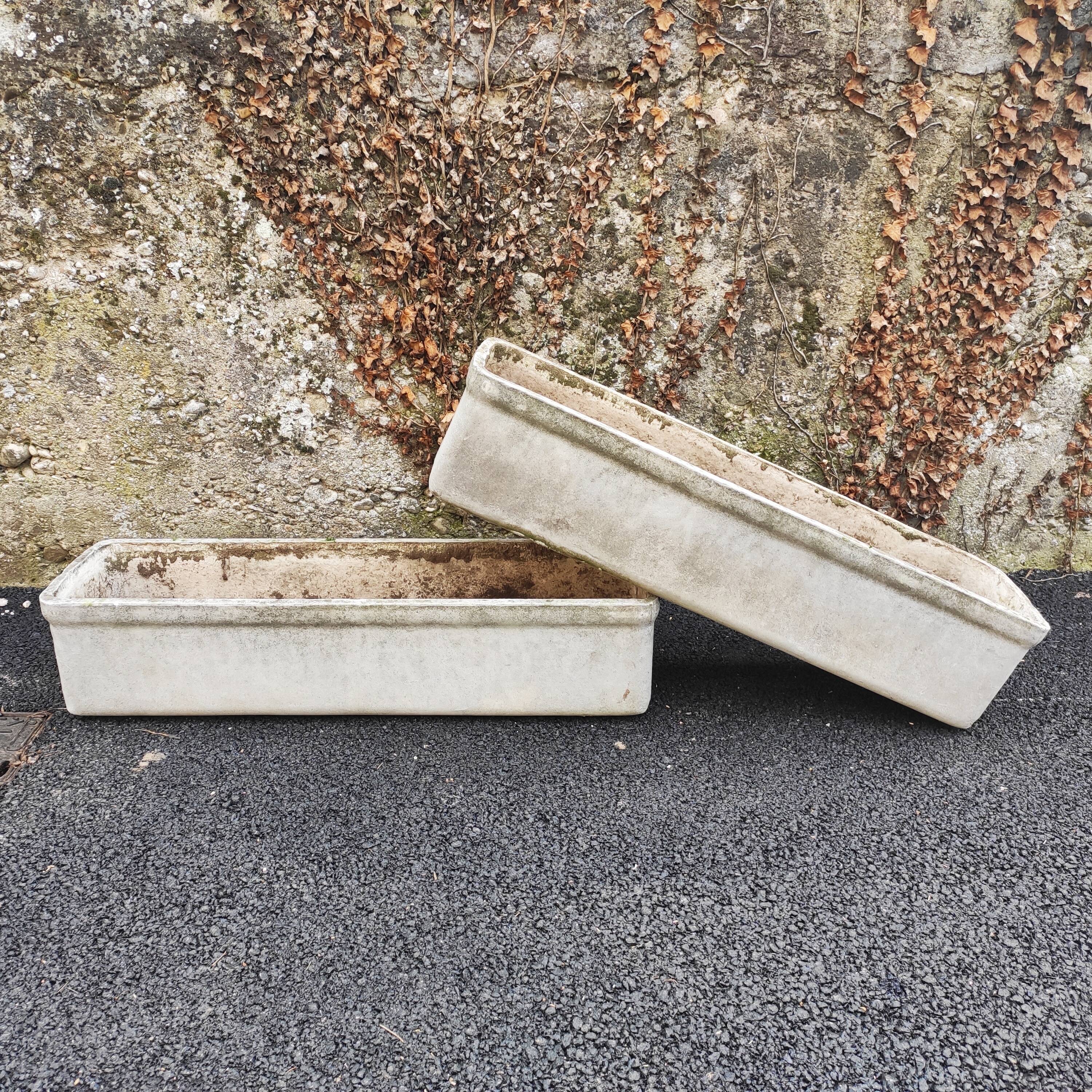 Pair of vintage 1970 Eternit planters attributed to Willy Guhl