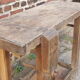 Small built old wooden 1950 IDEAL entrance console