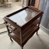 Mahogany serving trolley
