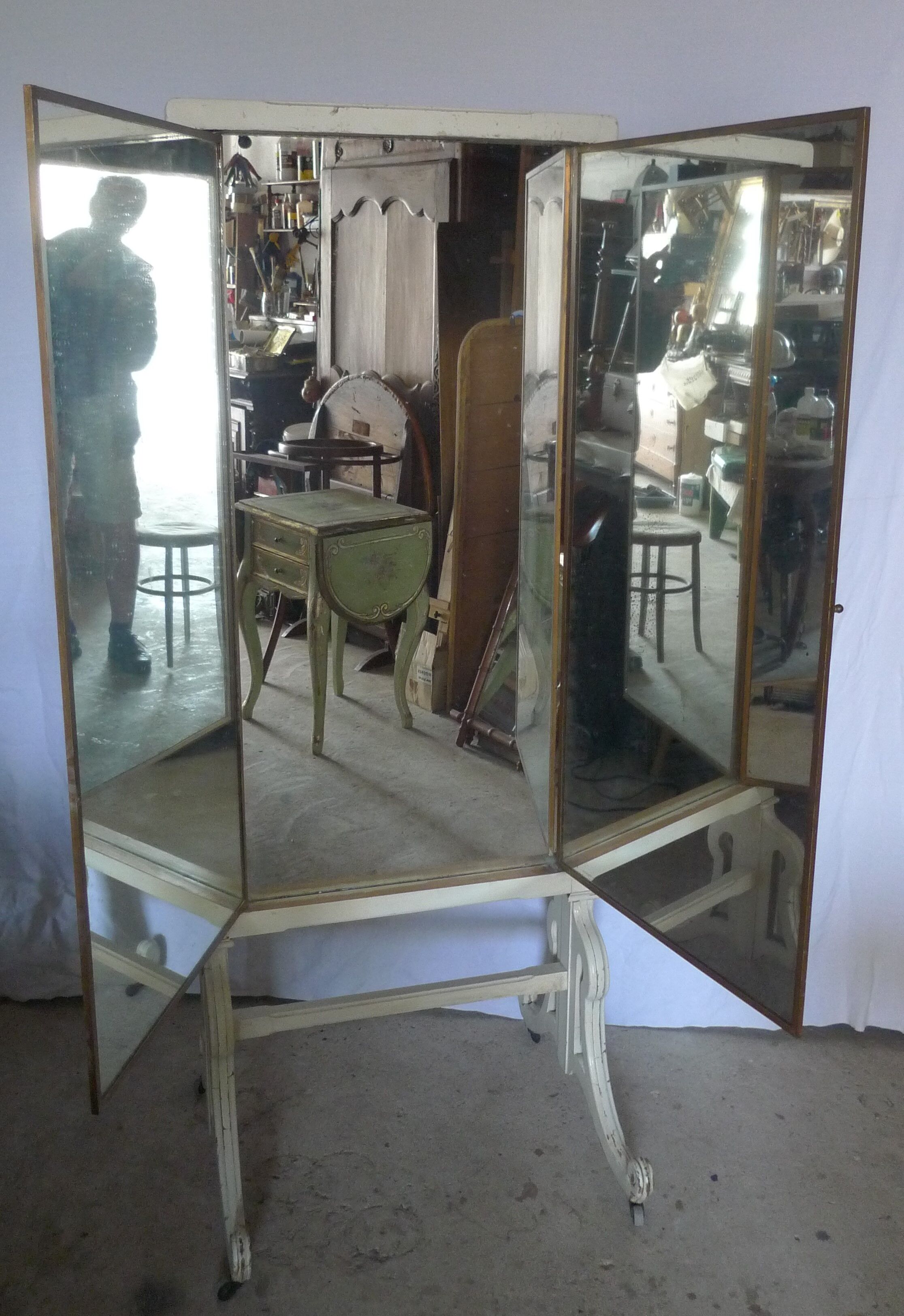 Mirror Brot on triptych feet for store