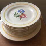 Lot of tableware Digoin Sarreguemines model Dunkirk