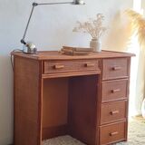 Vintage rattan desk from the 1970s.