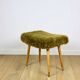Edmund Homa stool high seat khaki / olive - golded beech legs