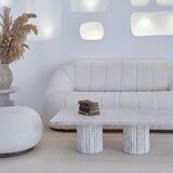 Olympia rectangular natural travertine coffee table - 120x60