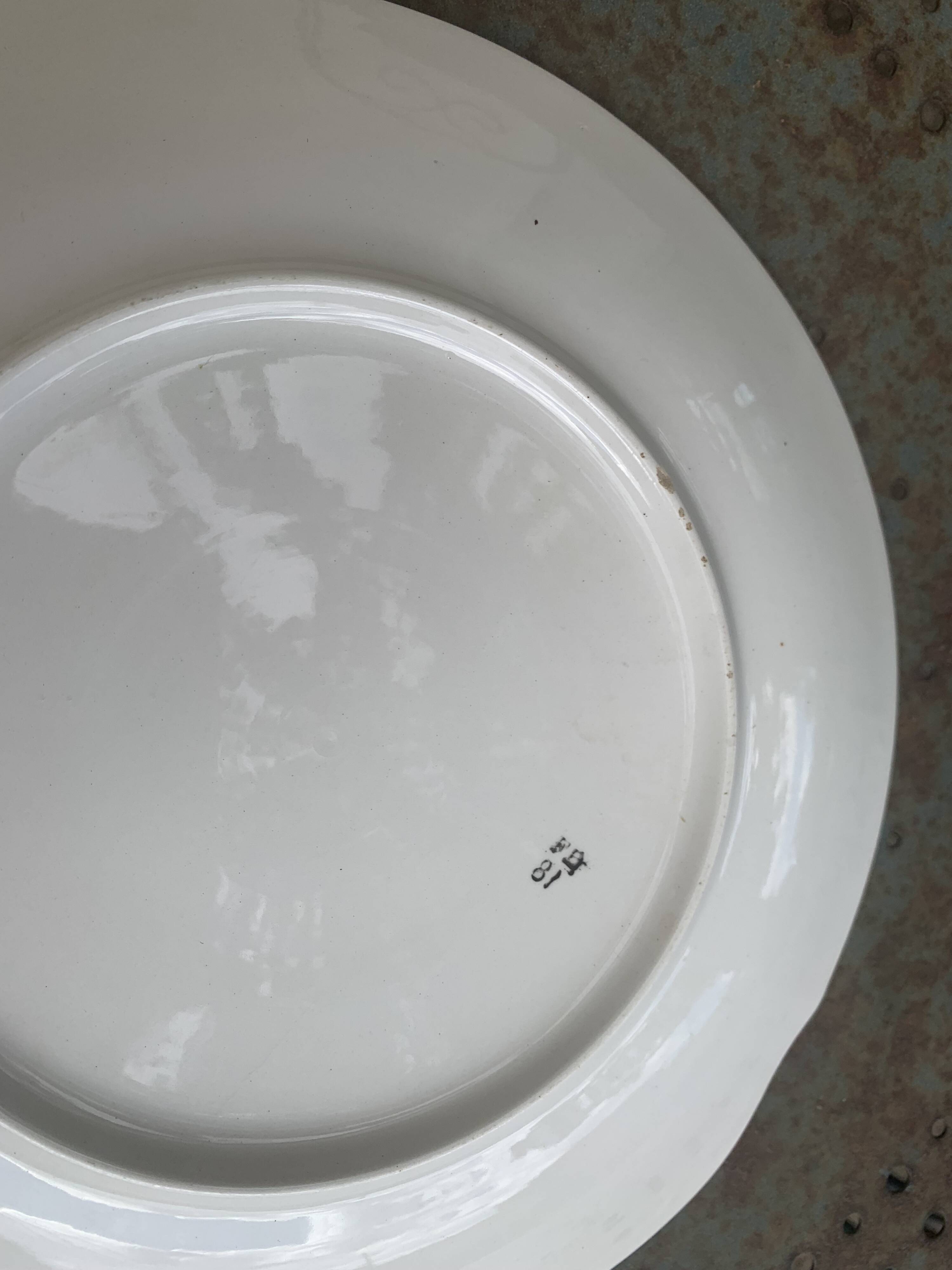 Plat à gâteaux en faïence Badonviller, FB 81, vintage et design