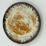 Red earthenware dessert plate