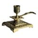 Patterned solid bronze hand candle holder