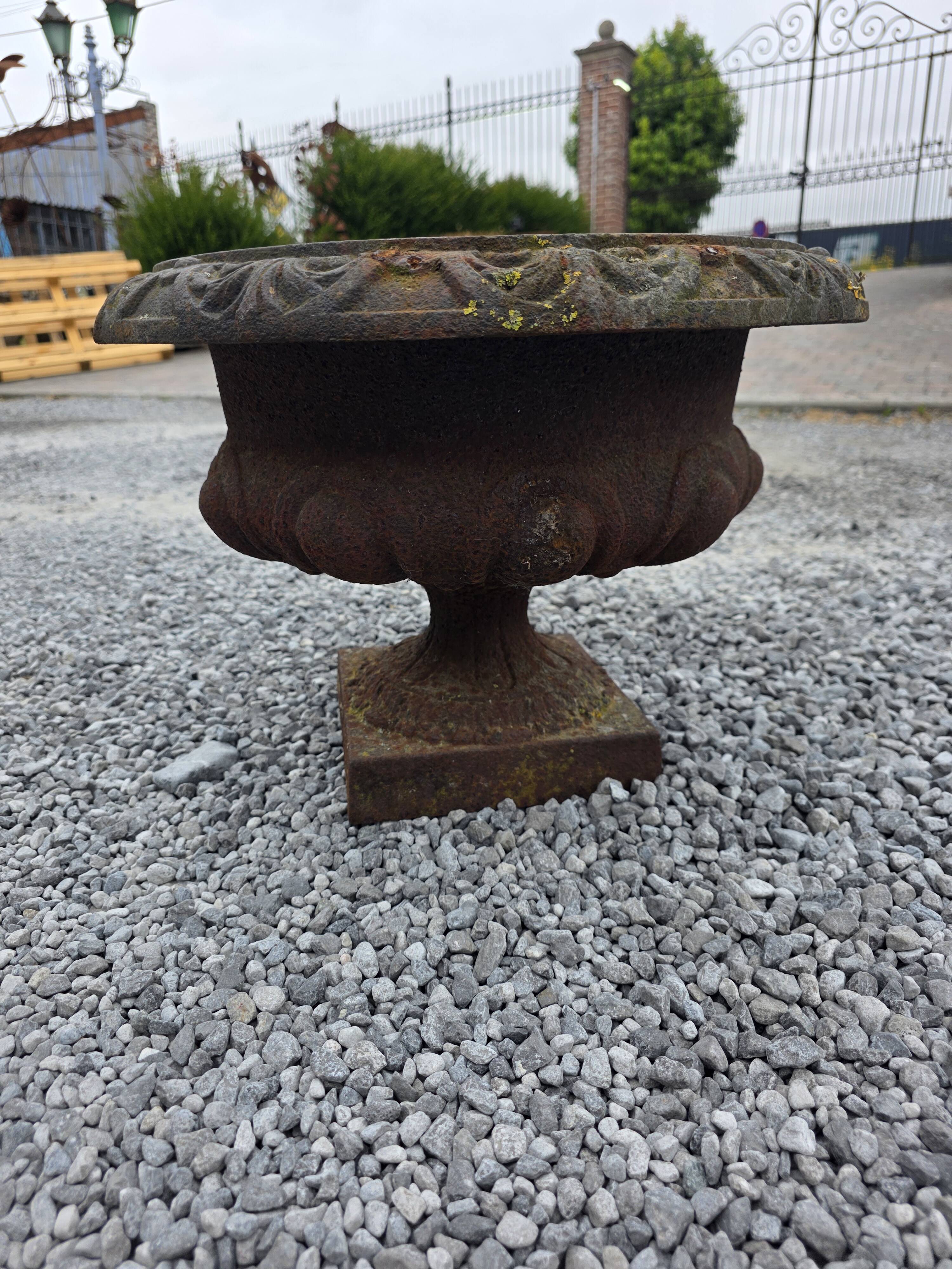19th-century cast iron medical vase