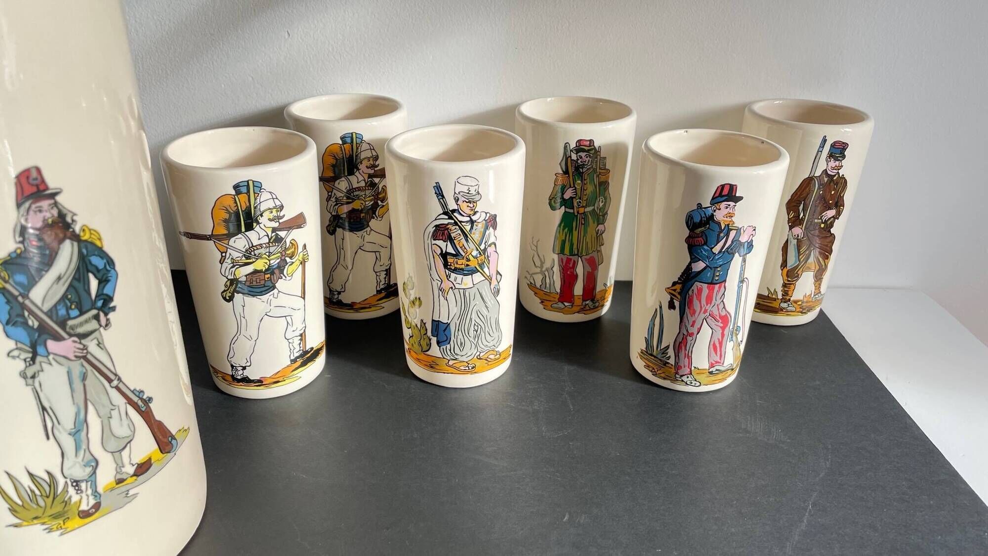 Vintage ceramic orangeade set