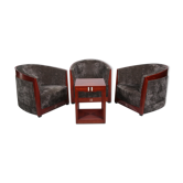 Set de 3 fauteuils frits schuitema avec table années 1980 art Dséco