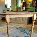 Solid oak farmhouse table