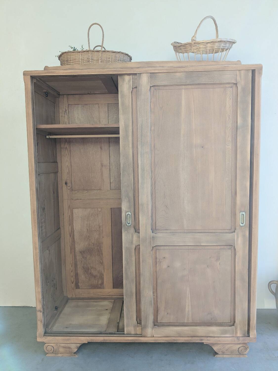 Solid elm wardrobe