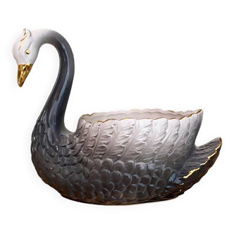 Vintage ceramic swan pot cover