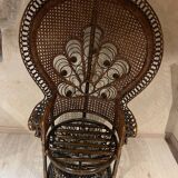 Emmanuelle vintage rattan armchair 1970