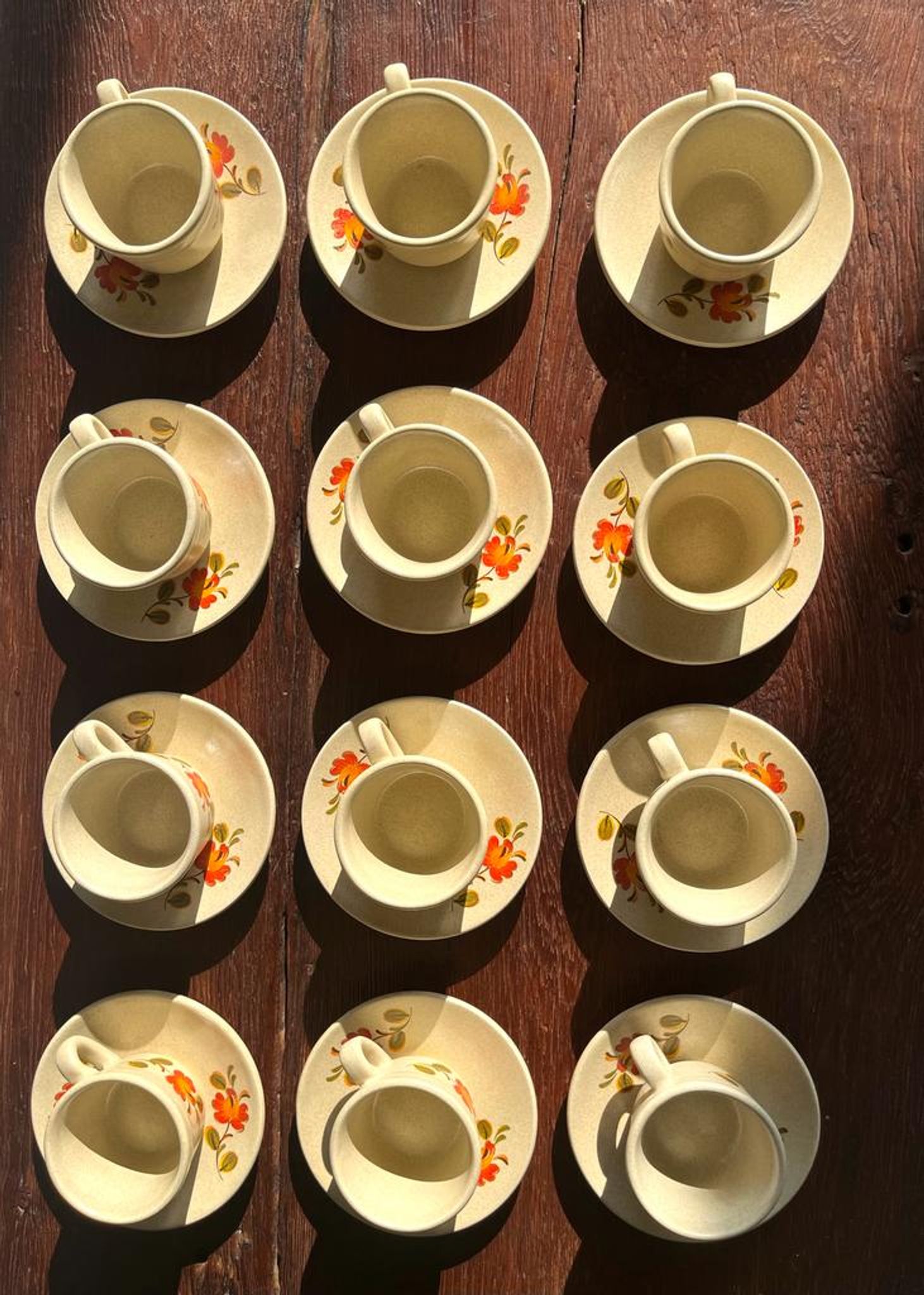 Vintage coffee service, Bergen model of the Faïences de Saint Amand
