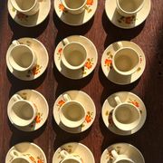 Vintage coffee service, Bergen model of the Faïences de Saint Amand
