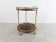 Italian goatskin and parchment serving bar cart