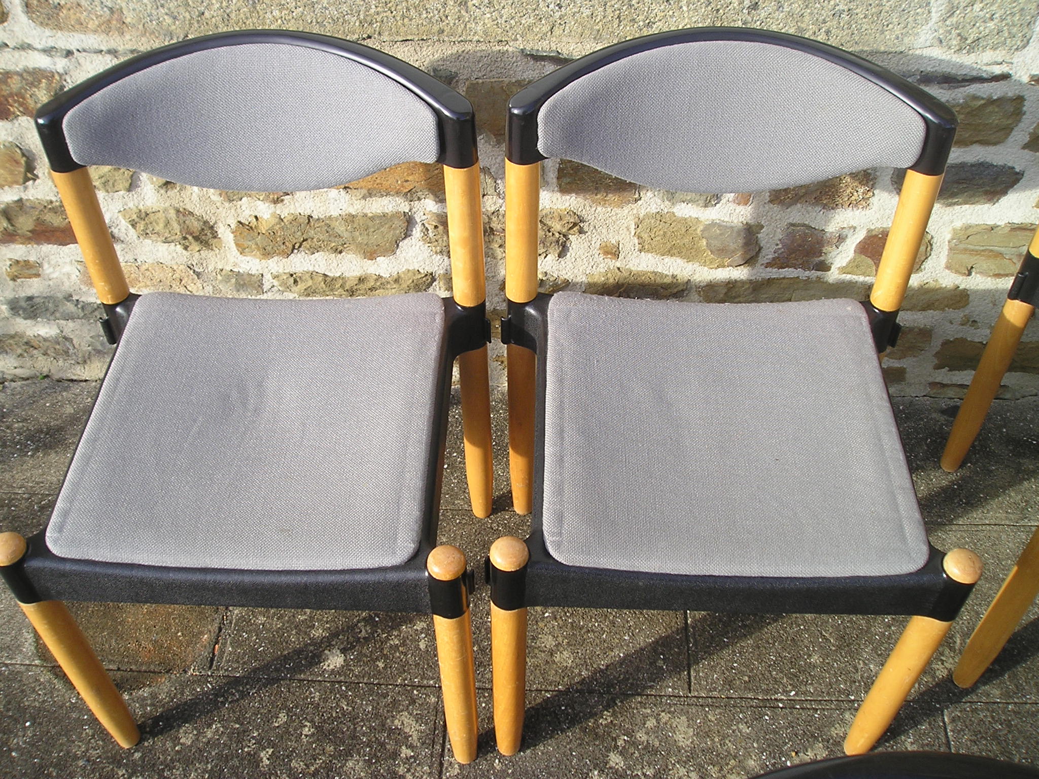 Set of 6 Strax chairs produced by Casala in 1989 design Hartmut Lohmeyer