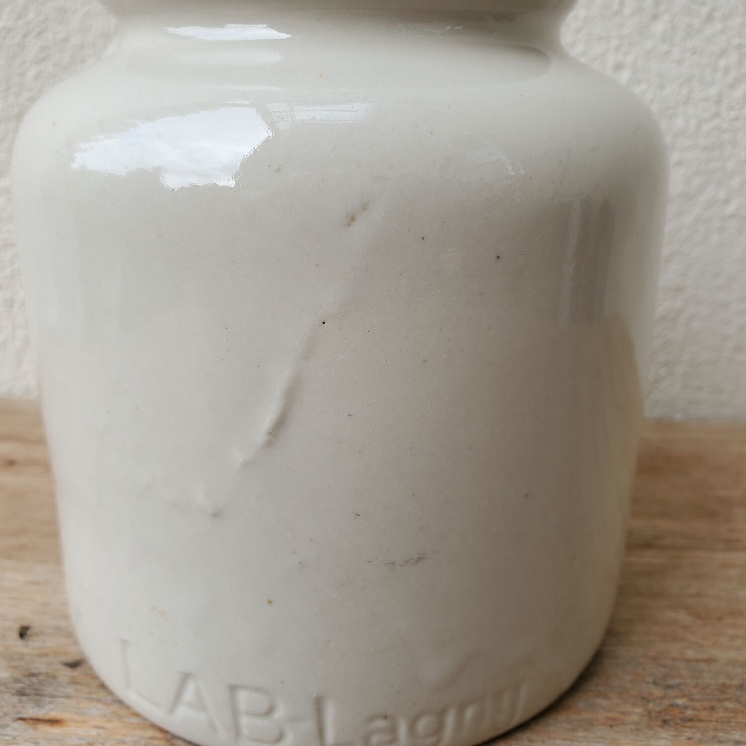 Mustard pot in stoneware LAB Lagny