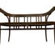 Vintage sofa in beech, 60s design wooden bench