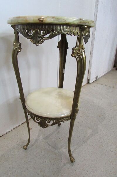 Tripod bronze side table