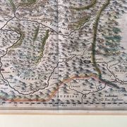 Geographical map of Savoie by Johannes Janssonius, engraving from the 17th century.