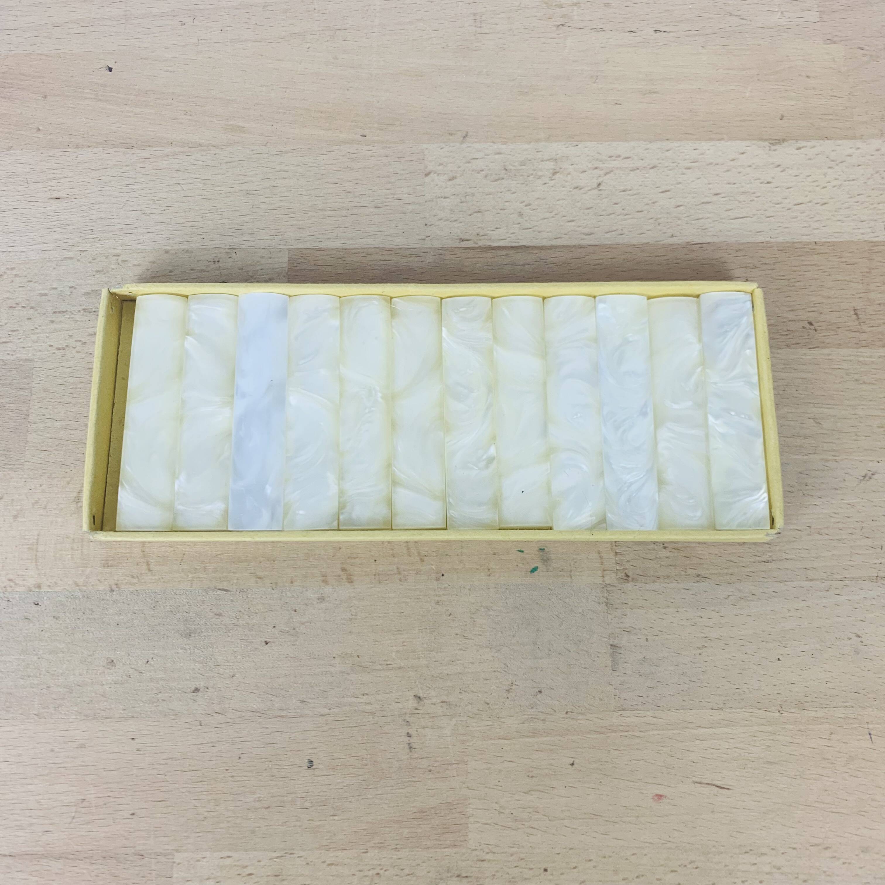 12 vintage mother-of-pearl effect knife holders