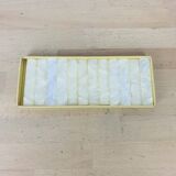 12 vintage mother-of-pearl effect knife holders