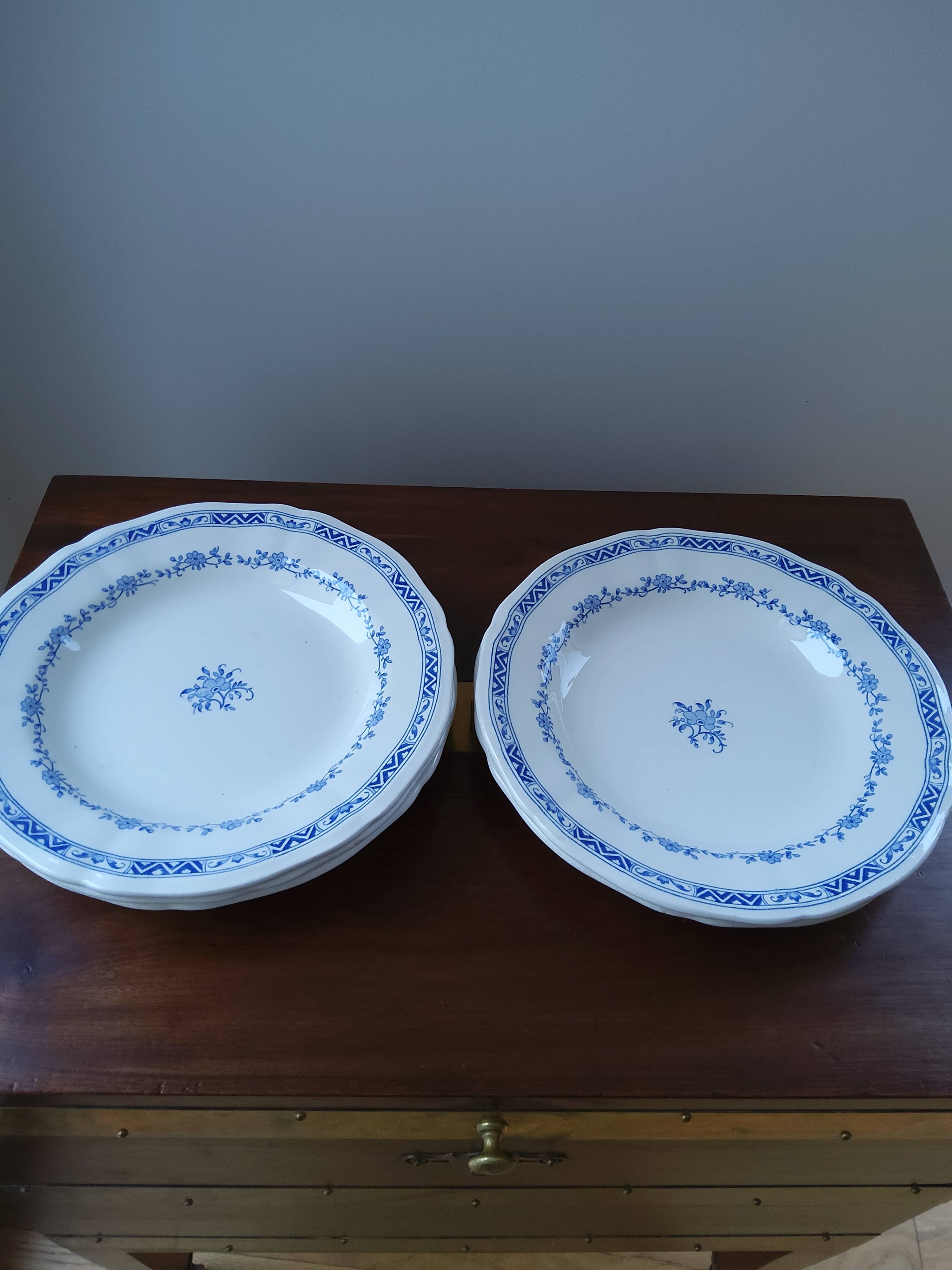 Antique porcelain plates from Gien
