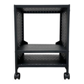 Postmodern perforated metal service trolley, 1980s