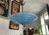 Large round ceiling light Clichy sky blue