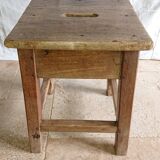 Raw wooden workshop stool