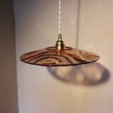 Vintage pink glass pendant light