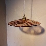 Suspension vintage en verre rose