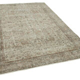 Hand-Knotted Rustic Turkish Beige Rug 196 cm x 267 cm - 36644