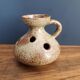 Stoneware cellar rat candle holder